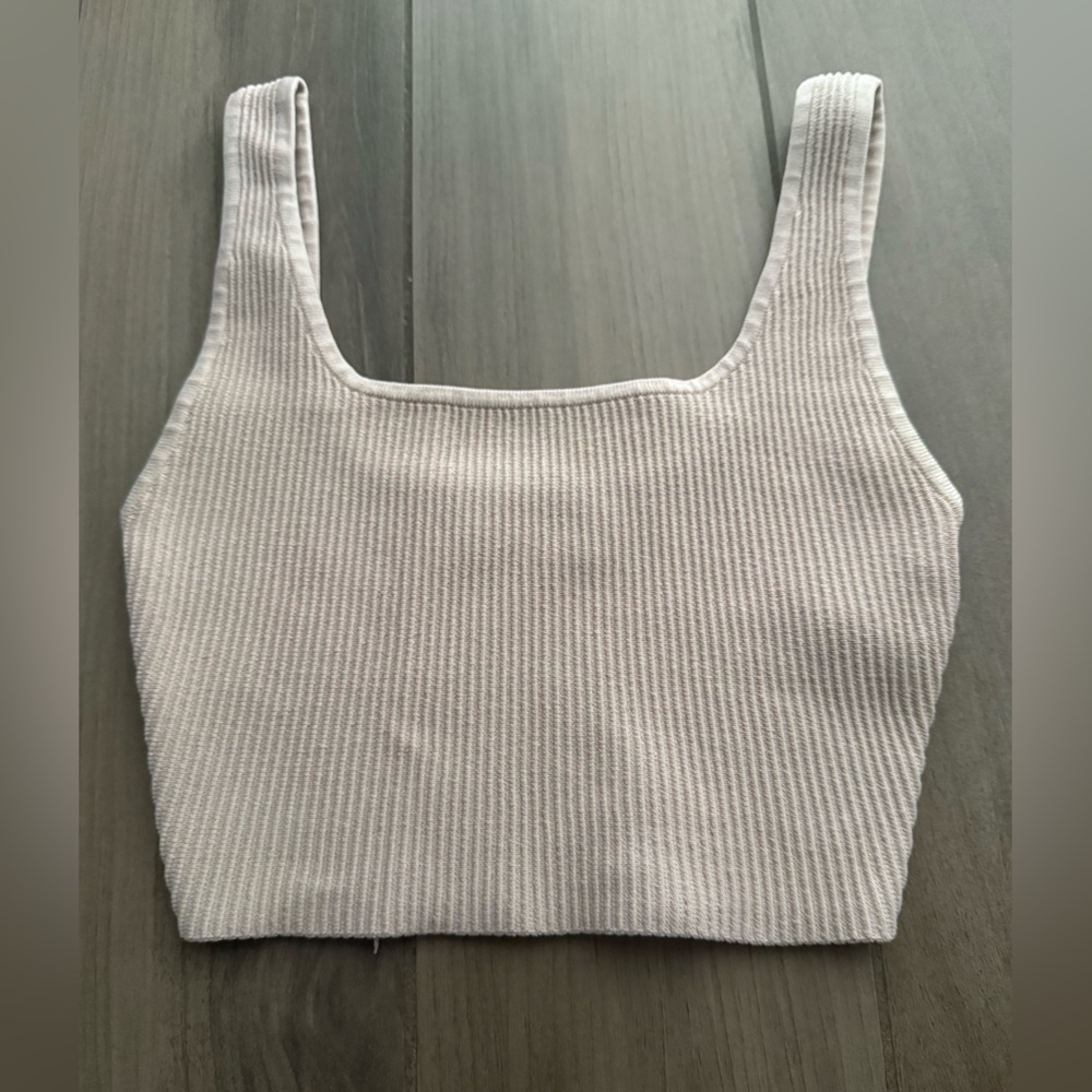 Aritzia babaton sculpt knit crop tank top square neck xxs